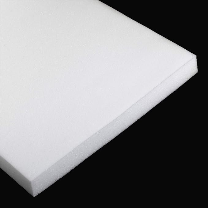 Cushion Sheet Upholstery Foam High Density Foam Padding Seat Replacement Upholstery Wrap Sponge Padding for Cushions Chairs Packing Storage and Shipping(79 x 16 x 2 Inch,White)
