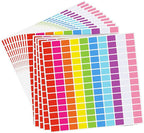 Tallew 2800Pieces 10 Color Coding Labels Rectangle Colored Stickers Assorted Removable Stickers for Classrooms Offices Labeling Marking(0.5" X 0.75")