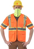 AYKRM 11 color High Vis Reflective Safety Vest for Women Men Security Pocket Zipper