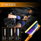EverBrite 1000LM LED Work Light, Rechargeable Work Light for Mechanics with Dual Magnetic Bases&Hanging Hooks, 4 Lighting Modes, USB C Cable, for Car Repairing, Working, and Hurricane, Pack of 1