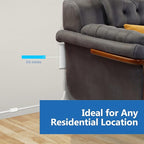 LIDER Flat-Face Outlet Extender with 3 Receptacles, Ultra-Thin Wall Plate Plug with Cord Extender and 3-Outlet Power Strip, 8ft Cord, LWE8-315-W, ETL-Listed, White