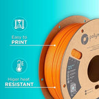 Polymaker PolyLite Orange 3D Printer PETG Filament 1.75mm 1kg, Legacy PETG Formula, +- 0.03mm Dimensional Accuracy, Reliable Everyday Filament, Strong Layer Bonding, Compatible with Most 3D Printers