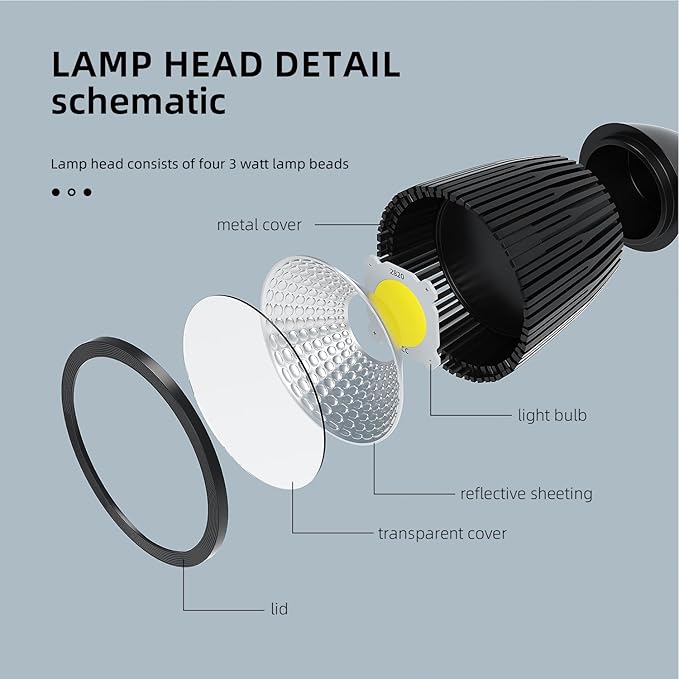 Led Magnetic Work Light 400mm FlexibleGooseneck lamp 500 Lumens 120 Volt forSewing Machine Lathe Milling Drill PressIndustrial Lighting (5W Magnetic Base)
