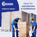 Rosmonde 200 Pack Bulk Plastic Wrap for Moving, 9.4 lbs Rolls, 18" x 1500 ft Shrink Wrap for Daily Bulk Wrapping, 80 Gauge Thick Pallet Wrap for Warehouse, Bulk Stretch Wrap Rolls for Moving & Storage