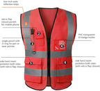 Tydon Guardian Reflective Safety Vest for Women Men High Visibility Security With Pocket Zipper Front Meet ANSI/ISEA Standard