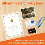 Binditek 5 Mil Thermal Laminating Pouches, 200 Pack, Assorted Sizes, Ultra Clear — Letter 9x11.5, Photo 4.3x6.3, ID 2.5x4.25