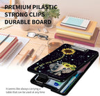A4 Clipboards,Heavy Duty Waterproof Nursing Plastic Folder Clipboard with Storage Clip Boards,File Folder Storage Box Clipboard Case for Teacher,Doctor,Offices,Elephant Sunflower