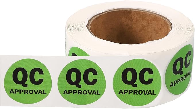 PATIKIL 360 Pcs 1 Roll QC Approval Labels, 1 Inch Circle Inventory Control Adhesive Round Labels Food Service Quality Control Stickers for Warehouse Management Inspection, Light Green