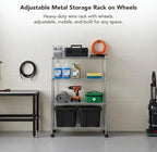 Heavy Duty 4 Tier Wire Shelving Unit Storage Rack, Metal Shelves Utility Organizers, Organization Units for Products, Plant, Pantry, Garage, Laundry Durable Shelf Stand, Chrome, 14"W x 30"L X 48"H