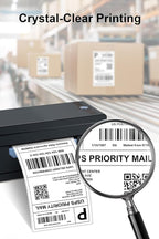 4x6 Thermal Labels, Razuvo Printable Shipping Labels for Direct Thermal Shipping Label Printer, 500 Pack Per Stack, Fanfold, White