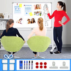Dry Erase Board with Stand - 40x28 Inches Double-Sided Mobile Standing Whiteboard on Wheels, Rolling White Board for Home Classroom Office School, Magnetic Whiteboard Easel for Meeting, Training
