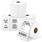 4"x6" Direct Thermal Label Roll, Shipping Labels with Perforated, Commercial Grade for Thermal Printer, 500 Labels/Roll, 4 Rolls (2,000 Labels Total)