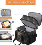 Expandable XLarge Lunch Box, Insulated Heavy Duty Lunch Bag Waterproof Leakproof Durable Cooler Bag for Men Women Adults Work Construction Camping Trip, 22L, Black-Camo