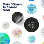 100 Custom Vinyl Stickers - Upload Your own Image, Text, Design, Logo - Personalized Logo Labels for Handmade, Packaging, Bottle, Jars, Candle, Brand Stickers (Black Marble, 1x1)