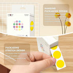 PARLAIM 3/4 Inch Color Coding Label Stickers,500PCS Circle Inventory Sticky Dots Sticker in Dispenser Box,Yellow Adhesive Round Dot Labels for Office Home (Yellow)