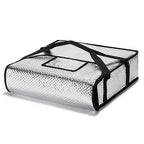 Pizza Bags for Delivery 20" X 20" X 5" - Moisture-Free, Professional Thermal Pizza Warmer, Heavy-Duty Food Carrier, Suitable for Restaurants,Picnic Uber Eats & Door Dash（ Silver）