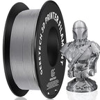 Geeetech Silver Filament, PLA Filament 1.75mm 1kg Spool (2.2lbs), Dimensional Accuracy +/- 0.02 mm, 3D Printing Filament Fit Most FDM Printer, New Silver