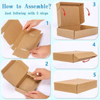 50 Pack Small Shipping Boxes,Brown Corrugated Cardboard Boxes,Internal size:5.5x3.7x1.25inches,Recyclable Corrugated Mailer Boxes for Small Bussiness Packing and Mailing
