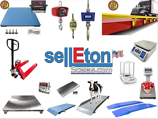 SellEton Non-NTEP Floor Scales, Accurate Pallet Scales with Smart Digital Indicator for Warehouse Shipping and Heavy Duty Industrial Weighing (60"x96", 5000 lb x 1 lb)