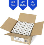50 Rolls of Thermal Paper 2 1/4'' by 70' Verifone VX520 First Data FD400 Nurit 8000 8020 STP103 (48gm)