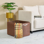 TheWarmHome Organization and Storage for Organizing - Extra Jumbo 3 Pack 20.5x15.7x13.8 inch Fabric Storage Bin for Shelves, Storage cubes for Decorative Shoes Towel Blanket Closet (Brown)