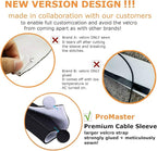 Premium 120" Cable Management Sleeve, Best Cords Organizer for TV On Wall, Computer, Office, DIY Adjustable Reversible Black and White Neoprene Cord Hider Wire Cover Concealer Wrap with Free Zip Ties