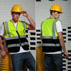 BeautyWill Custom Safety Vest Logo Class 2 High Visibility Reflevtive Vest Outdoor Protective Workwear