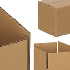 FARRAY 100 Pack Shipping Boxes 5x5x5 inches, Study Corrugated Small Cardboard Boxes for Mailing Packing, Brown