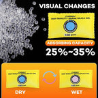 100g (6 Packs) Rechargeable Desiccant Packs for Storage, Color Indicating Silica Gel Desiccant Packets, Moisture absorbers for storage,Dehumidifier bag for Closets,Cars,Storage Bins