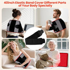 Red Light Therapy for Body, 242 LEDs Infrared Light Therapy for Body Back Waist Shoulder Knee Joint with 660nm & 850nm,24" x 12" Large Size Pad with 3 Modes,Timer, Red Light Therapy Belt