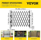VEVOR Folding Security Door, 87" H x 85" W Accordion Gate, Steel Scissor Gate with Padlock