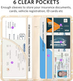 CoBak Car Registration and Insurance Holder - Vehicle Glove Box Car Organizer,Auto Truck Comparment Accessories Case with Magnetic Closure for Essential Document,Driver License,Cards