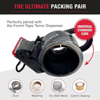Clear Packing Tape with Dispenser (1 Roll) - Professional Grade for Boxes - Packaging, Shipping with Refillable Dispenser, Fits Standard Bulk Tapes Up to 2" Wide