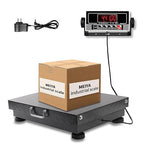 MEIYA Heavy Duty Shipping Scale, 441 lb Industrial Platform Scale for Packages, 0.1 lb Accuracy Postal Scale for Small Business & Warehouse with LB/KG, Counting, Tare & LCD, Lithium Battery & Adapter