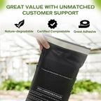 Premium Shipping Mailers 6x9 inch - Double-Sealed Mailing Bags, Industrial Strength Mailers, Reusable Multi-Layer Corn Starch Based Material, Small Business Shipping - 50 Pack