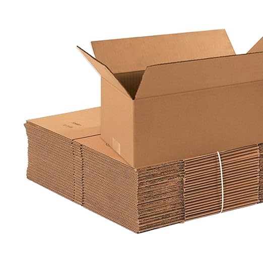 AVIDITI Shipping Boxes Flat 16"L x 8"W x 6"H, 25-Pack | Corrugated Cardboard Box for Packing, Moving and Storage