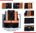 KAYGO Safety Vest with Pockets - High Visibility Reflective Vest ANSI Class 2 Construction Vest
