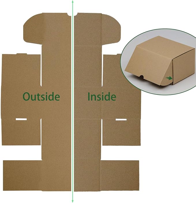 7x5x4 Inches Shipping Boxes Set of 25, Brown Corrugated Cardboard Box Literature Mailer for Packing Small Business