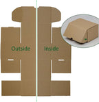 7x5x4 Inches Shipping Boxes Set of 25, Brown Corrugated Cardboard Box Literature Mailer for Packing Small Business