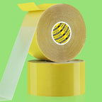 2Pack Double-Sided Mesh Carpet Tape Heavy Duty, 2.4in x 66FT (132FT Total), Large Durable Duct Cloth Tape, High Stickiness Strong 2 Sided Tape for Rugs, Removable Multipurpose Tape, Easy Tear