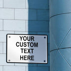 Aluminum Weatherproof Metal Sign Multiple Sizes Custom Personalized Text Here White Black Traffic Regulation Horizontal Street Signs 10x7Inches