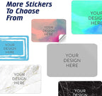 100 Custom Vinyl Stickers - Upload Your own Image, Text, Design, Logo - Personalized Logo Labels for Handmade, Packaging, Bottle, Jars, Candle, Brand Stickers (Rose, 4x2)