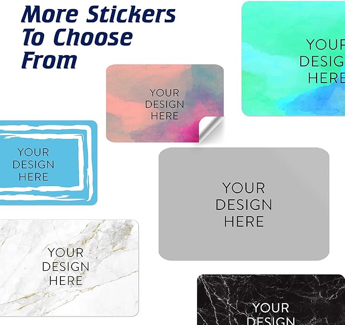 100 Custom Vinyl Stickers - Upload Your own Image, Text, Design, Logo - Personalized Logo Labels for Handmade, Packaging, Bottle, Jars, Candle, Brand Stickers (Rose, 5x3)
