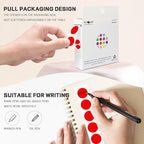 PARLAIM 1/2 Inch Round Adhesive Color-Code Dot Stickers,500 Stickers Inventory Dots Label in Dispenser Box,Red Circle Coding Labels for Office Home (Red)