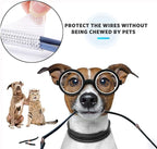 25ft 1 Inch White Cable Sleeve – Split Wire Loom Tubing Cord Protector – Flame Retardant Polyester Cable Cover for Desk, TV, PC Setup – Protects Cords from Pets & Organizes Wires