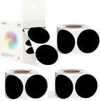 2-Inch Black Circle Sticker Labels,2000Pcs 4 Rolls,Multi-Purpose Round Coding Labels for Office,Inventory, Organizing