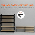 5 Tier Garage Shelving, Adjustable Heavy Duty Garage Shelves,Metal Storage Shelves Unit for Basement,Warehouse,Pantry Kitchen