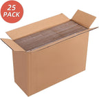 25 Pack Small Shipping Boxes 7x5x3 Inches, White Corrugated Cardboard Box for Shipping, Packing, Business, DIY