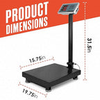 Houseables Industrial Scale, Platform Scale, 600 LB, Large, Weight Machine for Luggage, Shipping, Packages, Floor, Commercial, Heavy Duty, Box, Postal, Laundry, Warehouse, Luggage Weighing, Digital