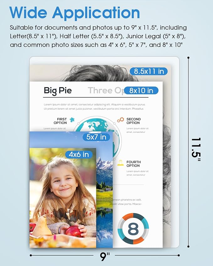 KTRIO 5 MIL Laminating Sheets, Hold 8.5 x 11 Inches, 100 Pack Thermal Laminating Pouches, 9 x 11.5 Laminate Sheets for Laminator, Clear Lamination Sheet Paper, Letter Size, Office School Home Supplies